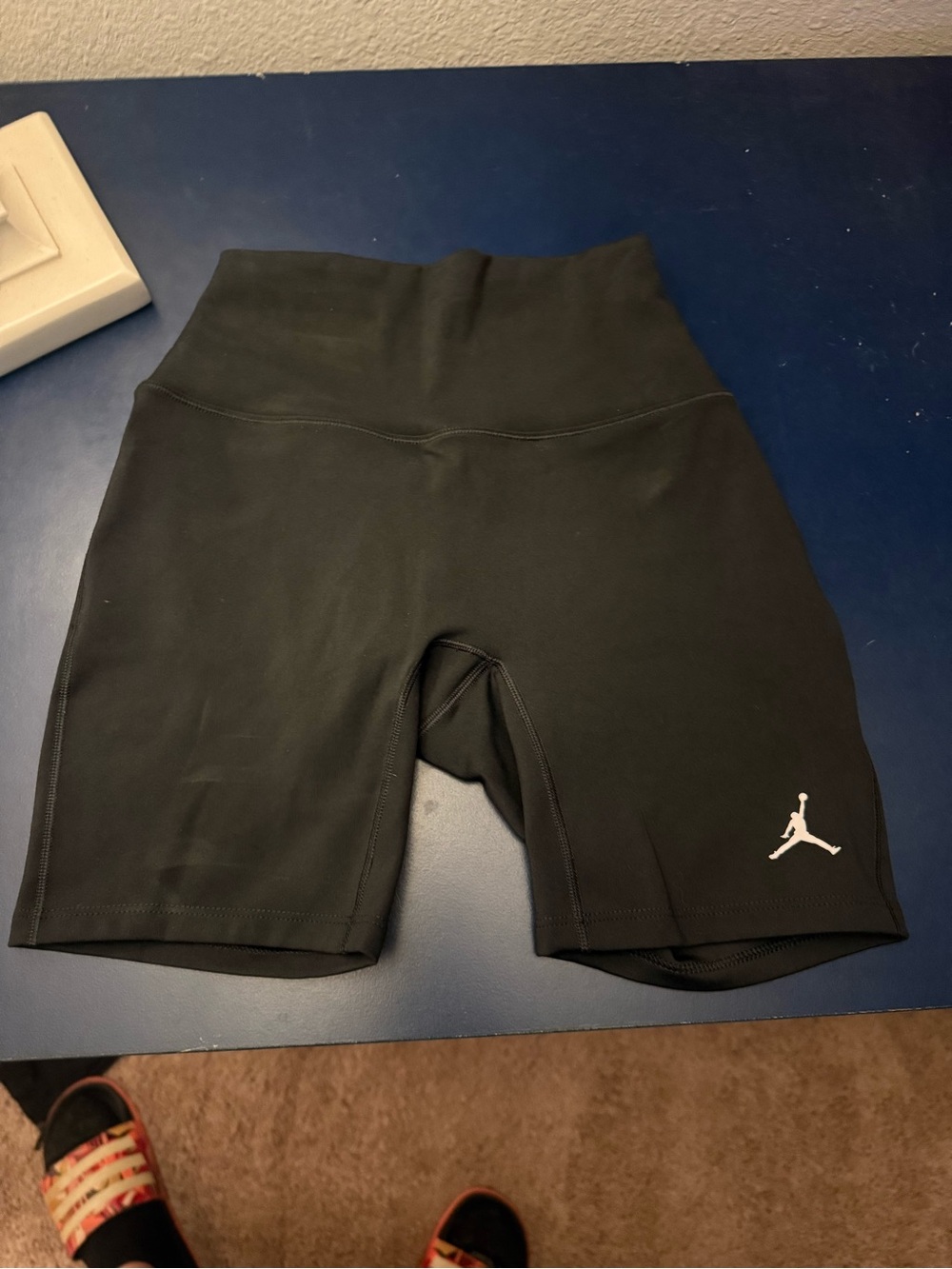 Nike Black High-Waist Bike Shorts with Jumpman Logo